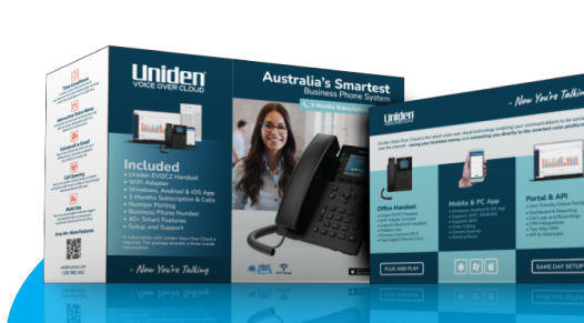 iPhone screenshots showing Uniden Voice Over Cloud mobile app